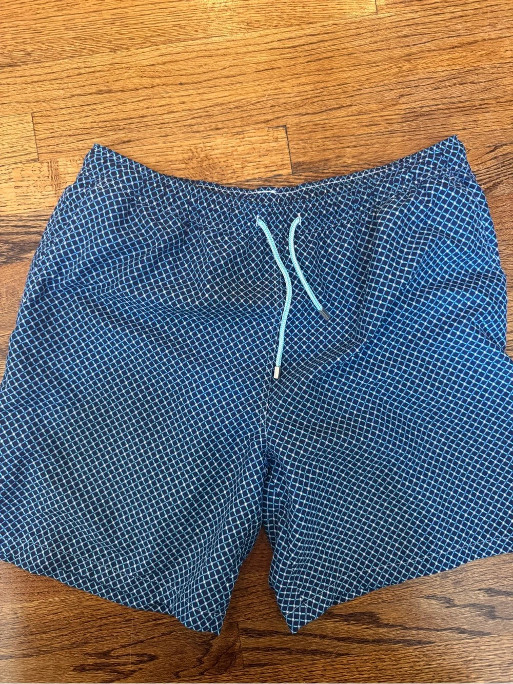 Peter Millar Blue Printed Swim Trunks